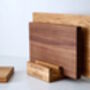 Wooden Chopping Board Set With Stand, thumbnail 3 of 5