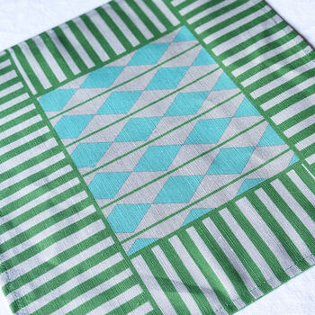 Set Of Four Diamond Linen Napkins, 7 of 8