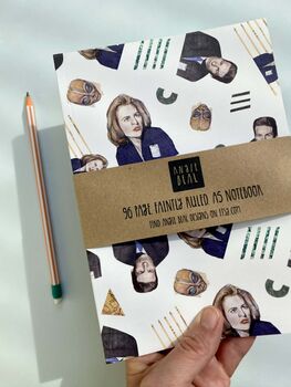 90s Mulder And Scully Notebook | X Files Inspired Illustrated Journal, 2 of 9