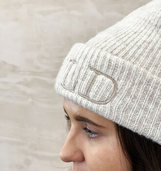 Personalised Super Soft Ribbed Beanie With Initials, 3 of 5