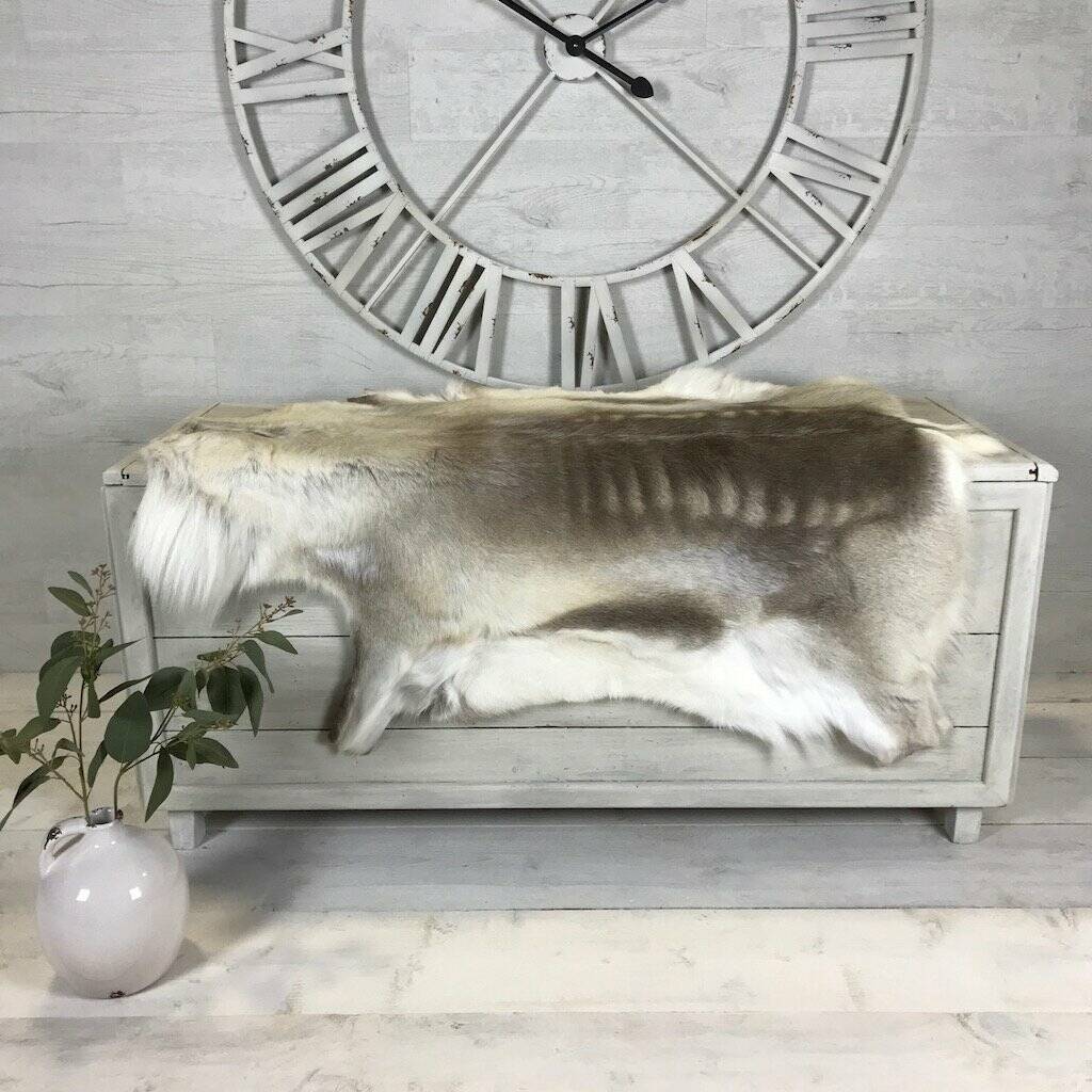 Luxury 'rare Breed' Reindeer Large Hide Rug 108 X 118 By Cowshed