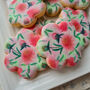 Pink Floral Biscuits Luxury Gift Box, Eight Pieces, thumbnail 1 of 9