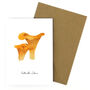 Chanterelle Mushroom Print A6 Greetings Card, thumbnail 4 of 8