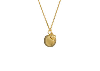 Gold Plated Apple Necklace, 2 of 2