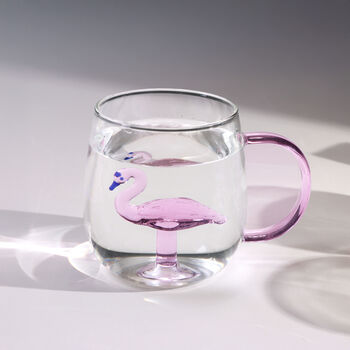 G Decor Handmade Cute Animals Glass Mug And Cup Collection Clear Tea And Coffee Drinkware, 6 of 6