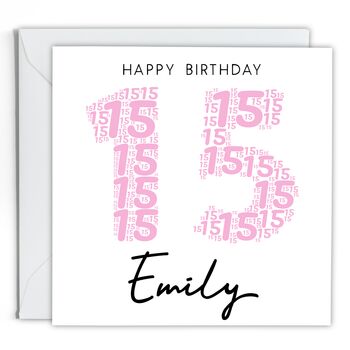 Personalised 15th Birthday Card For Her, 2 of 2