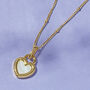 Gold Plated Double Sided Heart Beaded Valentines Necklace, thumbnail 2 of 9