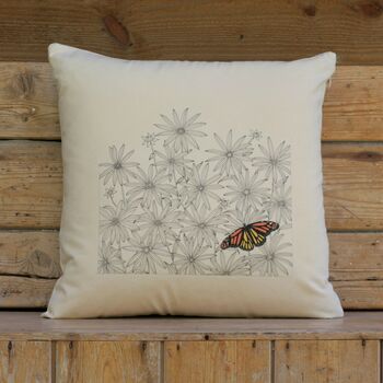 Daisies And Butterfly Cushion Cover, 2 of 4