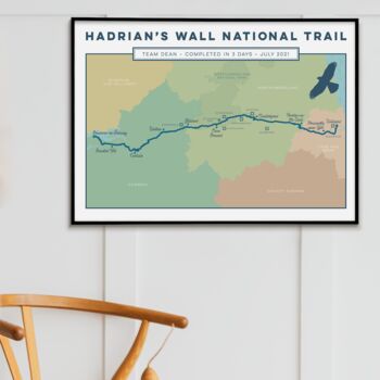 Personalised Hadrian’s Wall Map Art Print, 2 of 9