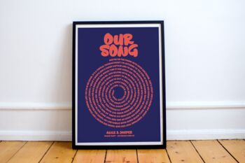 Our Song Personalised Lyrics Print, 6 of 9