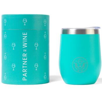 Turquoise Insulated Wine Tumbler, 5 of 9