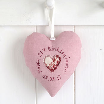 Personalised Birthday Hanging Heart Gift For Her, 8 of 12