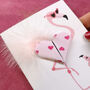 Flamingo First Mother's Day Origami Heart Card, thumbnail 4 of 5