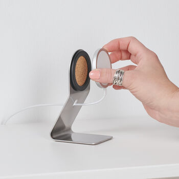 Nightstand Magsafe iPhone Dock | Stainless Steel, 8 of 11