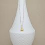 Silver Ball Chain Necklace With Gold Plate Petite Heart, thumbnail 1 of 3