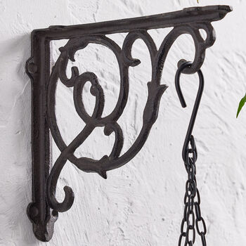 Ornate Black Scrolled Hanging Bracket, 2 of 5