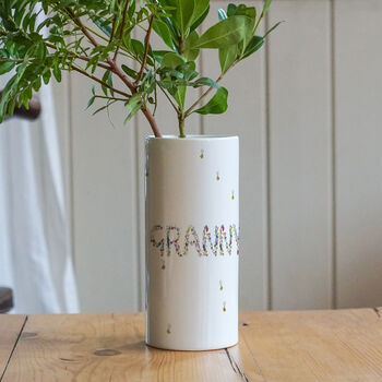 Fully Floral Bees Tall Ceramic Vase, 3 of 3
