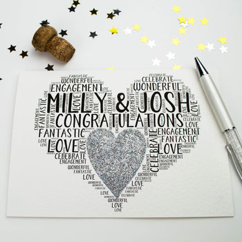 Personalised Engagement Love Sparkle Card, 7 of 7