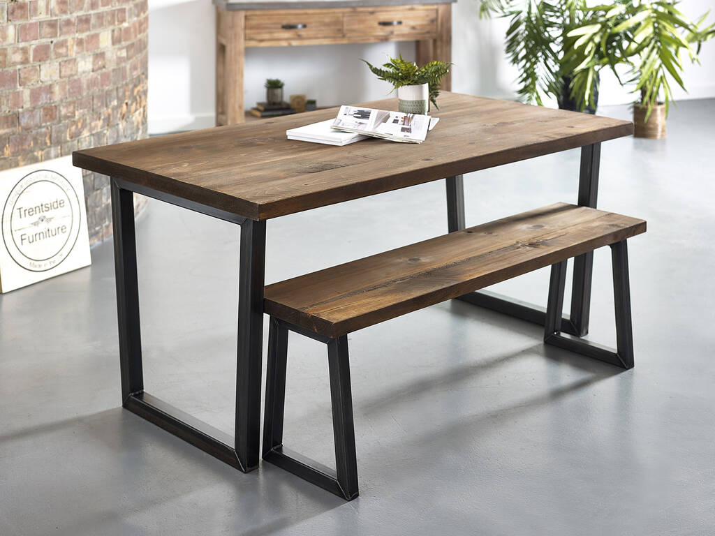 Brinkley U Leg Reclaimed Top Dining Table By Bespoke Furniture Company