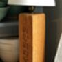 Personalised Wooden Engraved Lamp Stand, thumbnail 4 of 12