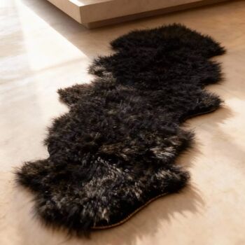 100% Natural Mongolian Sheepskin Rug Medium, 2 of 12