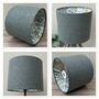 Enid Roan Blue Tweed Floral Lined Lampshades, thumbnail 10 of 10