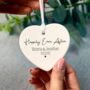 Personalised Happily Ever After Heart Decoration, thumbnail 1 of 2
