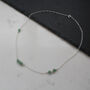 Green Aventurine Beaded Necklace In 9ct Gold Or Silver, thumbnail 3 of 4