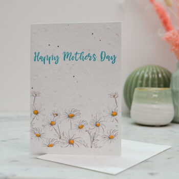 Mothers Day Plantable Daisy Seed Paper Card, 3 of 4