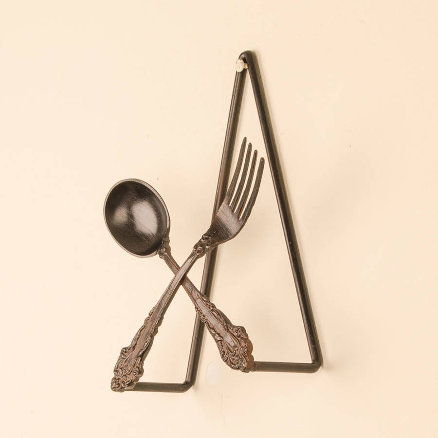 fork and spoon decorative cookbook stand by dibor