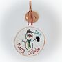Personalised Snowman Tree Decoration Bauble, thumbnail 6 of 7