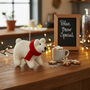 Handmade Christmas Winter Polar Bear Hanging Decoration, thumbnail 1 of 9