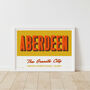 Personalised Aberdeen Retro Favourite City Print, thumbnail 3 of 7