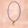 Blue Agate Bead And Rose Quartz Heart Necklace, thumbnail 5 of 6
