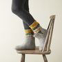 Fair Trade Unisex Nordic Knit Socks Eco Waste Wool, thumbnail 11 of 12