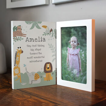 New Baby Animal Personalised Photo Frame Gift, 3 of 5