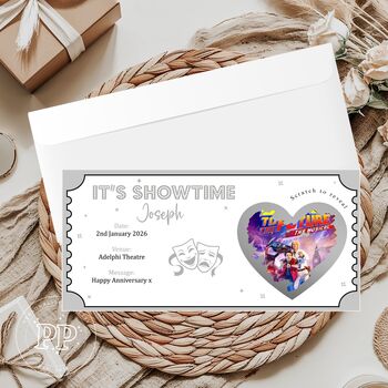 Personalised Theatre Ticket, Theatre Scratch Reveal Card, 6 of 10