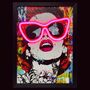 Pop Art Framed Neon Wall Art 12x16”, thumbnail 1 of 2