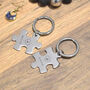 Personalised Two Piece Puzzle Keyring Heart Design, thumbnail 1 of 4