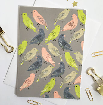 Pack Of Eight Bird Patterned Greetings Cards, Gift Set, 10 of 11