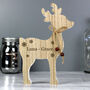 Personalised Any Name Wooden Reindeer Decoration, thumbnail 1 of 6