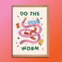 Do The Worm Celebration Greeting Card, thumbnail 1 of 2