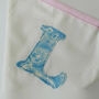 Cream, Pink And Blue Personalised Name Bunting, thumbnail 4 of 12