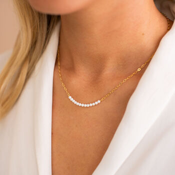 Sterling Silver Anja Personalised Pearl Necklace, 2 of 12