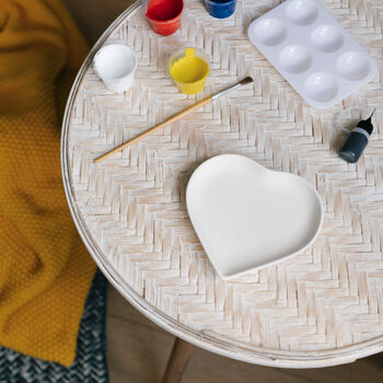 Paint Your Own Ceramic Heart Plate Kit, 5 of 12