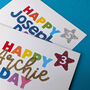 Personalised Glitter Rainbow Birthday Card, thumbnail 4 of 4