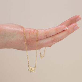 9ct Yellow Gold Angel Number Necklace 18 Inches, 3 of 6