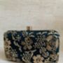 Green Raw Silk Rectangular Clutch Bag, thumbnail 5 of 9
