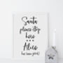 Personalised Santa Please Stop Here Christmas Sign, thumbnail 2 of 5