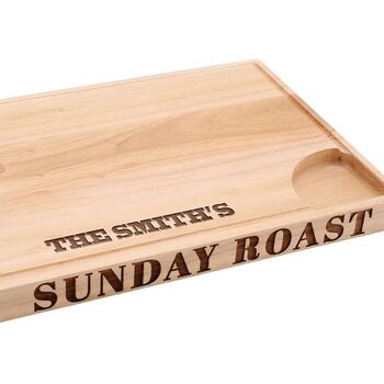 Personalised Sunday Roast Meat Carving Board, 2 of 3